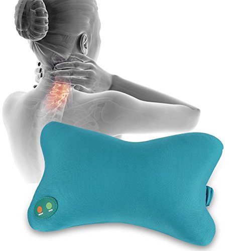 Almohada de masaje, masajeador eléctrico suave para el cuello, estimulador para aliviar el dolor de espalda, coche, oficina, uso en casa, siesta, aprobado por la CE