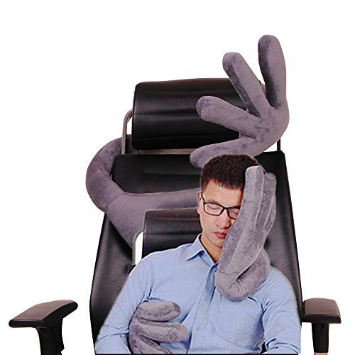 Almohada de viaje de la palma, Almohada ajustable para el cuello del viaje Almohada suave ajustable del apoyo para la cabeza del apoyo para la cabeza de la forma de la mano para el avión / el autobús