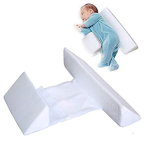 Almohada para bebés del lado de los bebés recién nacidos - Cabeza antipolar, leche lavable y anti escupir - Almohada de lactancia para niños más seguros