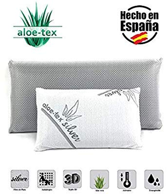 Almohada Viaje (45 CM) VISCO-ELÁSTICA DE Carbono Activo - Tex-Silver -