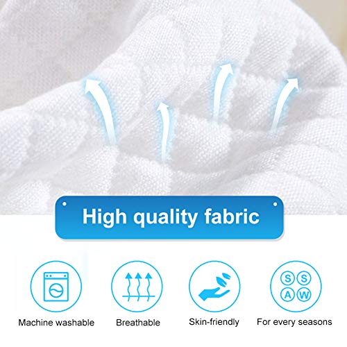 Almohada Viscoelastica, Almohada Cervical Ergonomica con Funda de Almohada, Contorno Blanco Cama Almohada de Espuma de Memoria para Dormir de Lado