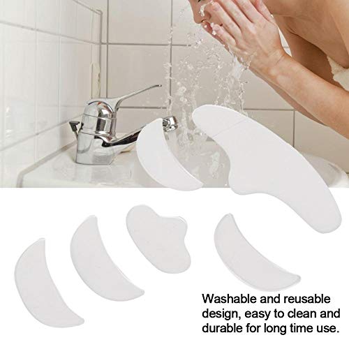 Almohadilla de parche antirrugas de silicona, parche de frente de la frente del ojo reutilizable 6Pcs, elevación de la piel, tratamiento y prevención de arrugas,