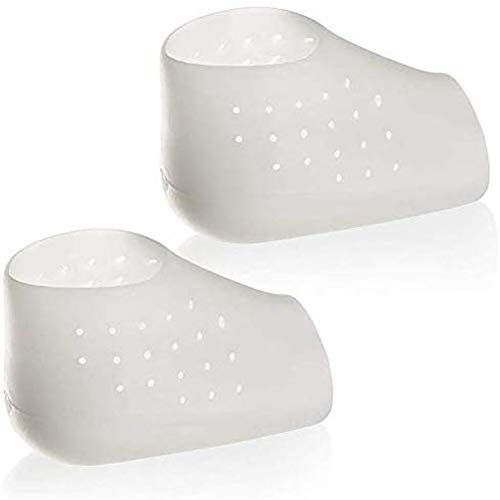 Almohadilla de talón de elevación de altura invisible Forros de calcetín Aumenta la plantilla Alivio del dolor Almohadilla de silicona Cómodas inserciones de gel transpirable Calcetines(Color de piel,