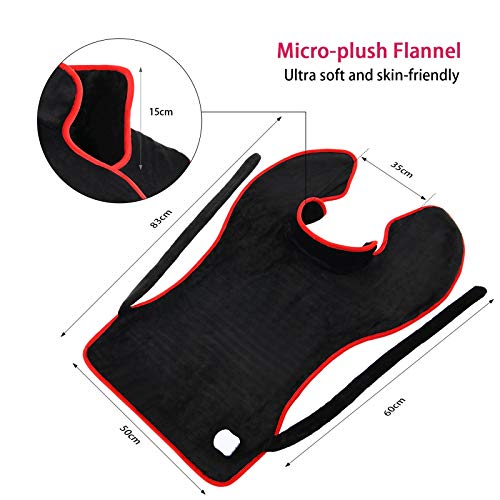 Almohadilla Eléctrica Misiki 85 x 60 cm Almohadilla Térmica para Espalda y Cervical, Gran Tamaño para Cuello y Hombro con Apagado Automático y Calentamiento Rápido para Alivio de Dolores Muscular