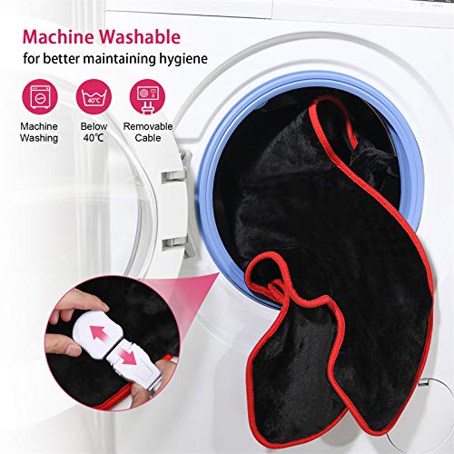 Almohadilla Eléctrica Misiki 85 x 60 cm Almohadilla Térmica para Espalda y Cervical, Gran Tamaño para Cuello y Hombro con Apagado Automático y Calentamiento Rápido para Alivio de Dolores Muscular