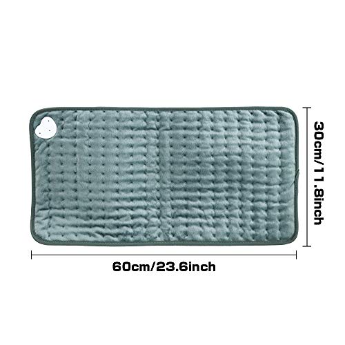 Almohadilla Elèctrica Térmica, Mefine Mantas Eléctricas espalda y cuello, 75W Calentamiento Rápido con 6 Niveles Temperatura, 4 Modes Temporizadores, para Lumbares, Espalda, Abdome (60 x 30 cm)