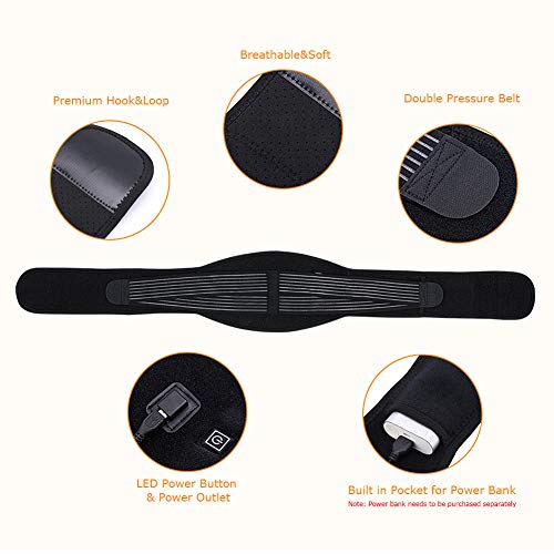 Almohadilla electrónica lumbar/abdomen, Fajas de cintura y abdomen Envoltura de cinturón de calefacción eléctrica cinturones de calor para la espalda baja y terapiaalivio del dolor del estómago