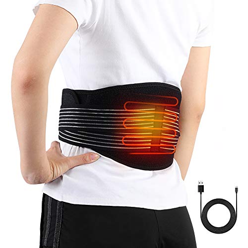 Almohadilla electrónica lumbar/abdomen, Fajas de cintura y abdomen Envoltura de cinturón de calefacción eléctrica cinturones de calor para la espalda baja y terapiaalivio del dolor del estómago