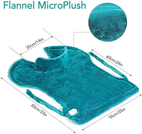 Almohadilla Térmica Eléctrica para la Espalda, Hombros y Cuello Calentado con Tecnología de Calentamiento Rápido con 5 Niveles de Temperatura – Apagado Automático