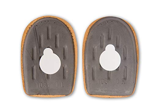 Almohadillas Elevadoras Correctoras para el Talón para Zapatos y Botas, Correctores para Piernas, Plantillas Ortopédicas de Cuero Unisex Autoadhesivas, Fabricadas en Alemania (44-46 EUR)