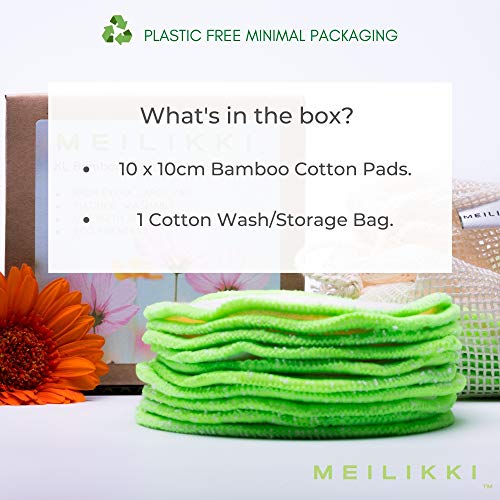 Almohadillas para quitar maquillaje XL de 10 cm, extra grandes, de algodón de bambú, ecológicas, suaves para todo tipo de piel.