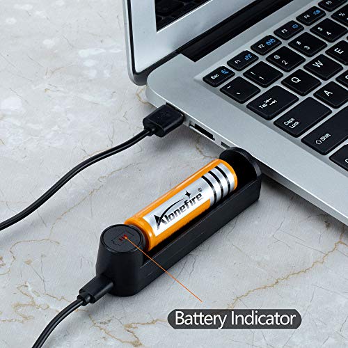 Alonefire SV003 10W 365nm Linterna UV Profesional Portátil Recargable Linterna Ultravioleta Potente para Resina, Mascotas Orina Detector con Funda de Aluminio, Cargador, Batería 18650 incluida