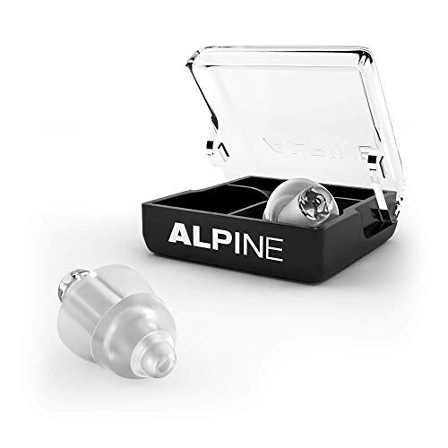 Alpine PartyPlug Tapones para los oídos para Fiestas, festivales de música y conciertos - Gran calidad musical - Cómodo material hipoalergénico + Contenedor llavero - Tapones reutilizables - Clear