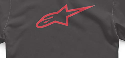 Alpinestars Ageless Camiseta Clásica, Negro/Rojo, XL para Hombre