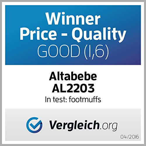 Altabebe Active Line - Saco de invierno para silla de paseo, 0-12 meses, color negro/gris claro