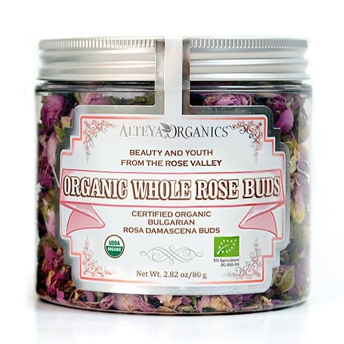 Alteya Organic Infusión de Rosa 80 gr – 100% Pura Rosa Damascena Orgánica con certificado USDA Recogida a Mano y Ofrecida directamente por Alteya Organics desde el famoso Valle de las Rosas
