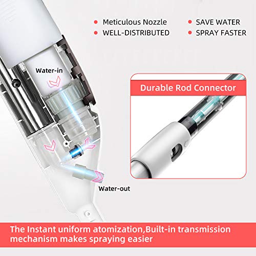 Amabana - Limpiador de pulverización de microfibra para suelos de mopa húmeda y herramienta de raspado de polvo para casa, cocina, Mopa en spray, color rojo, Spray Mop