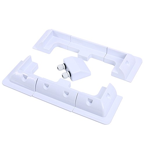 Amarine-made Soporte de esquina para panel solar, entrada de cable para SUV RV barco, camping