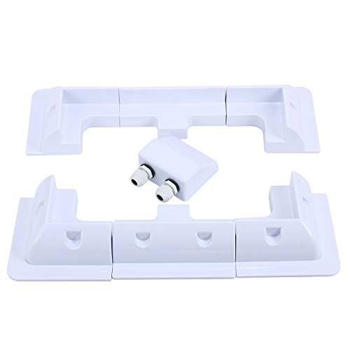 Amarine-made Soporte de esquina para panel solar, entrada de cable para SUV RV barco, camping