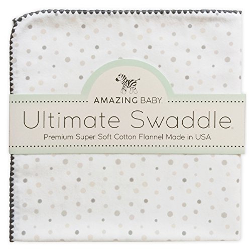Amazing Baby by SwaddleDesigns - Manta de franela de algodón para bebés