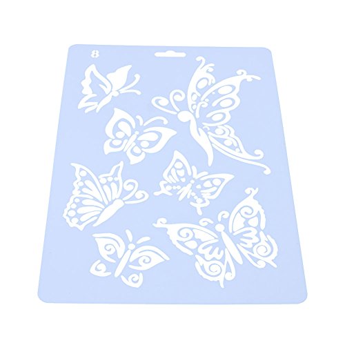 Amazingdeal365 Pintar la Plantilla, DIY Pintura de Scrapbooking Regla de la Plantilla del Libro de Recuerdos Emplate, Dibujo Portable del Graffiti (02)