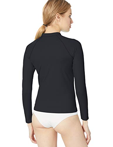 Amazon Essentials - Camiseta de protección solar con manga larga para mujer, Negro, US S (EU S)