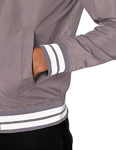 Amazon Essentials - Cazadora ligera para hombre, gris claro/blanco, US XS (EU XS)