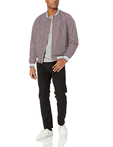 Amazon Essentials - Cazadora ligera para hombre, gris claro/blanco, US XS (EU XS)