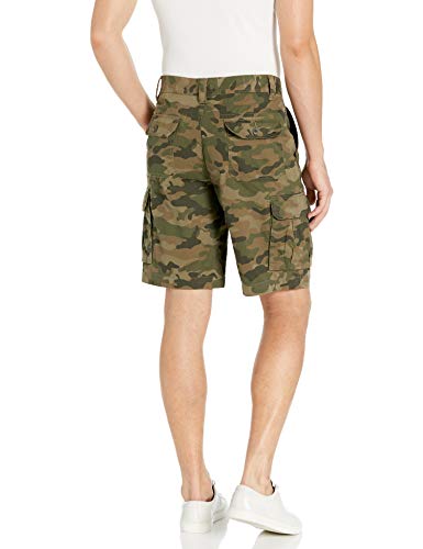 Amazon Essentials Classic-Fit Cargo Short Pantalones Cortos, Verde (Green Camo), 33