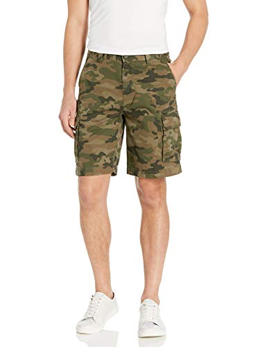 Amazon Essentials Classic-Fit Cargo Short Pantalones Cortos, Verde (Green Camo), 33