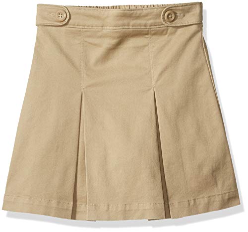 Amazon Essentials - Falda pantalón de uniforme para niña, Caqui, US L (EU 134-140 CM, S)