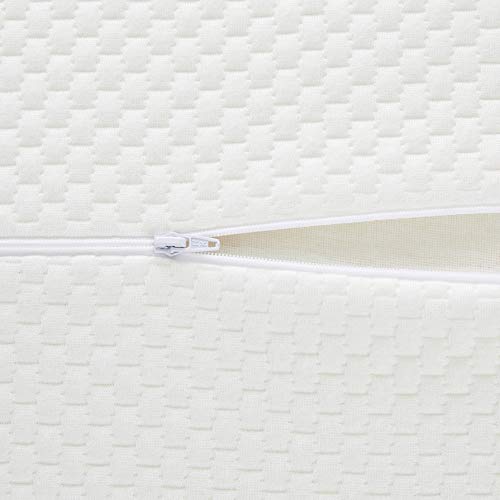 AmazonBasics - Almohada con soporte para cuello de espuma con memoria, de contorno, ajustable en altura, 60 x 35 x 11/7/11 cm