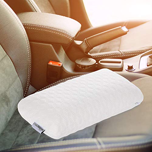 AmazonBasics - Almohada de viaje pequeña de espuma con memoria, 42 x 24 x 12 cm