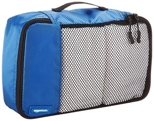 AmazonBasics - Bolsas de equipaje pequeñas (4 unidades), Azul