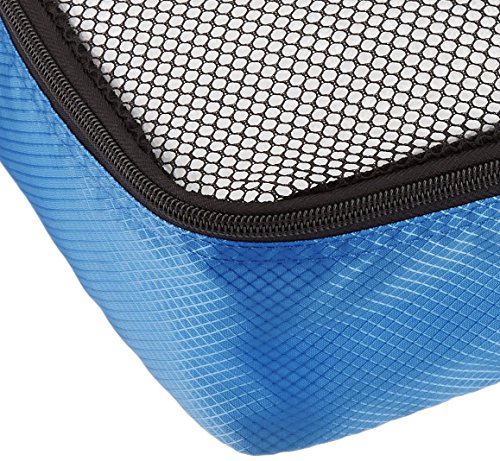 AmazonBasics - Bolsas de equipaje pequeñas (4 unidades), Azul