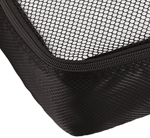 AmazonBasics - Bolsas de equipaje pequeñas (4 unidades), Negro