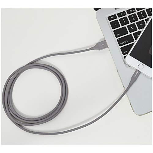 AmazonBasics - Cable de conector Lightning a USB A para iPhone y iPad - 1,8 m - 1 unidad, Gris