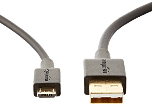 AmazonBasics - Cable USB 2.0 de tipo A macho a micro B (Paquete de 3), 0,9 m, Negro