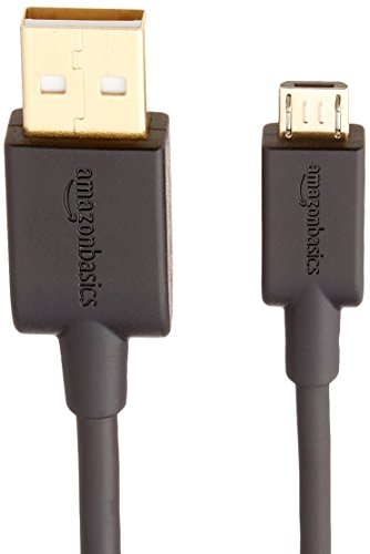 AmazonBasics - Cable USB 2.0 de tipo A macho a micro B (Paquete de 3), 0,9 m, Negro