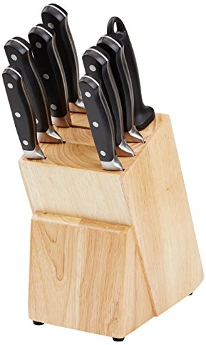 AmazonBasics - Juego de cuchillos de cocina y soporte (9 piezas)