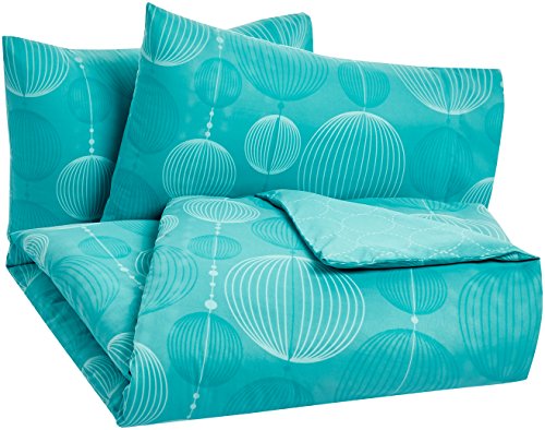 AmazonBasics - Juego de funda nórdica de microfibra ligera de microfibra, 230 x 220 cm, Cerceta industrial (Industrial Teal)