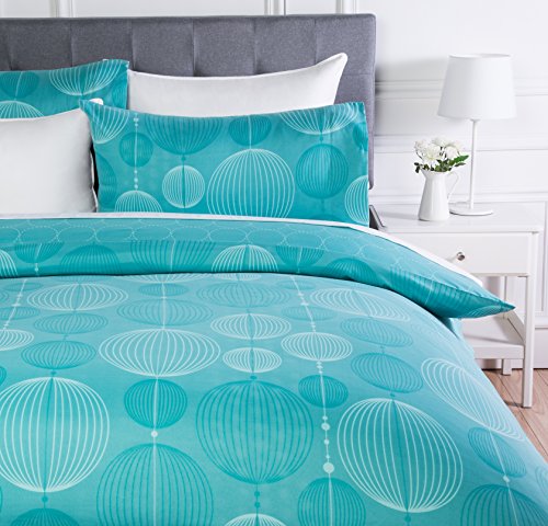 AmazonBasics - Juego de funda nórdica de microfibra ligera de microfibra, 230 x 220 cm, Cerceta industrial (Industrial Teal)