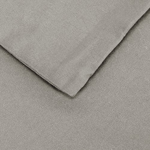 AmazonBasics - Juego de fundas de edredón y de almohada de microfibra, 260 x 220 cm + 2 fundas 50 x 80 cm - Gris topo