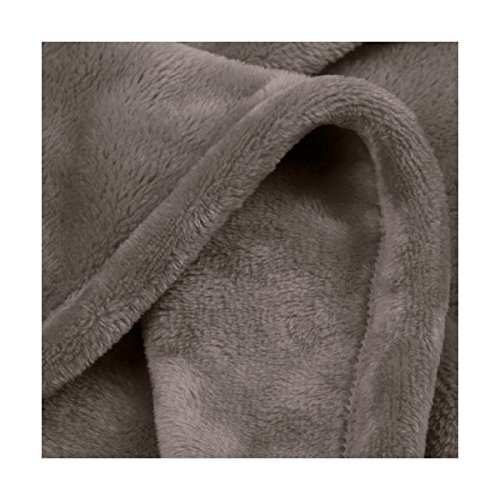 AmazonBasics - Manta de felpa suave - 127 x 152 cm - Gris