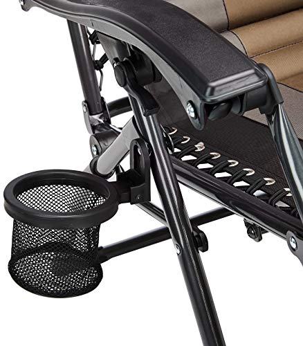 AmazonBasics - Set de 2 sillas acolchadas con gravedad cero - de color negro