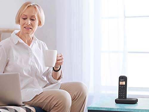 AmazonBasics - Teléfono fijo DECT, negro