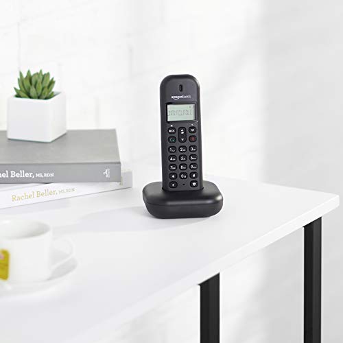 AmazonBasics - Teléfono fijo DECT, negro