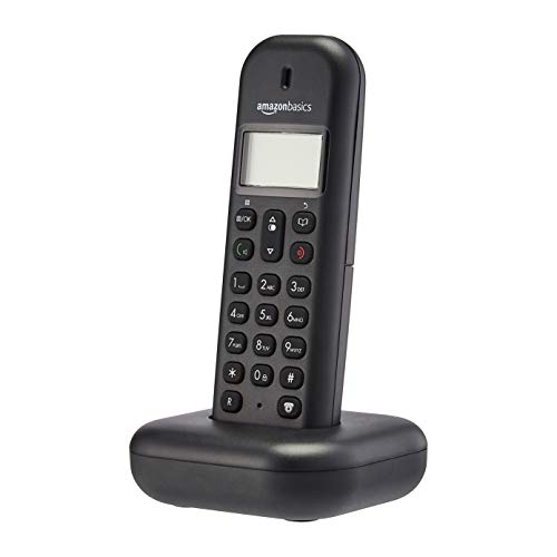AmazonBasics - Teléfono fijo DECT, negro