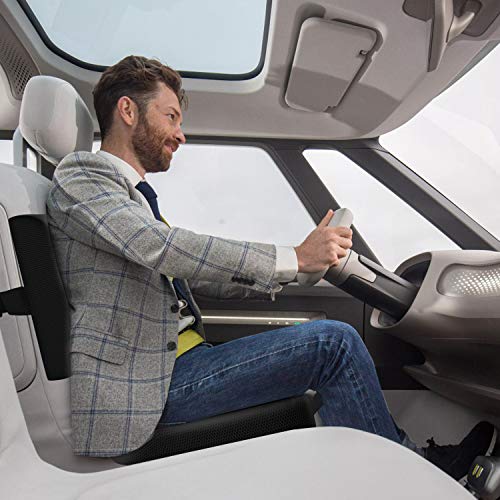 AMERIERGO Cojín de Espuma para Asiento y Cojín de Soporte Lumbar para Hemorroides, Alivio del Dolor en la Espalda, el Cóccix y la Cintura, Adecuado para Casa, Oficina, Automóvil y Silla de Ruedas