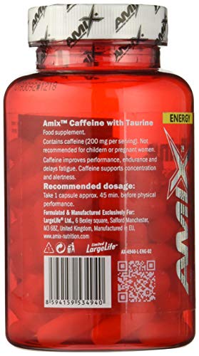 Amix Caffeine 200 Mg With Taurine 90 Caps 0.2 200 g